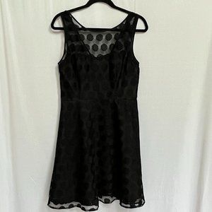 Betsy Johnson Polka Dot Black Party Dress / Size 8